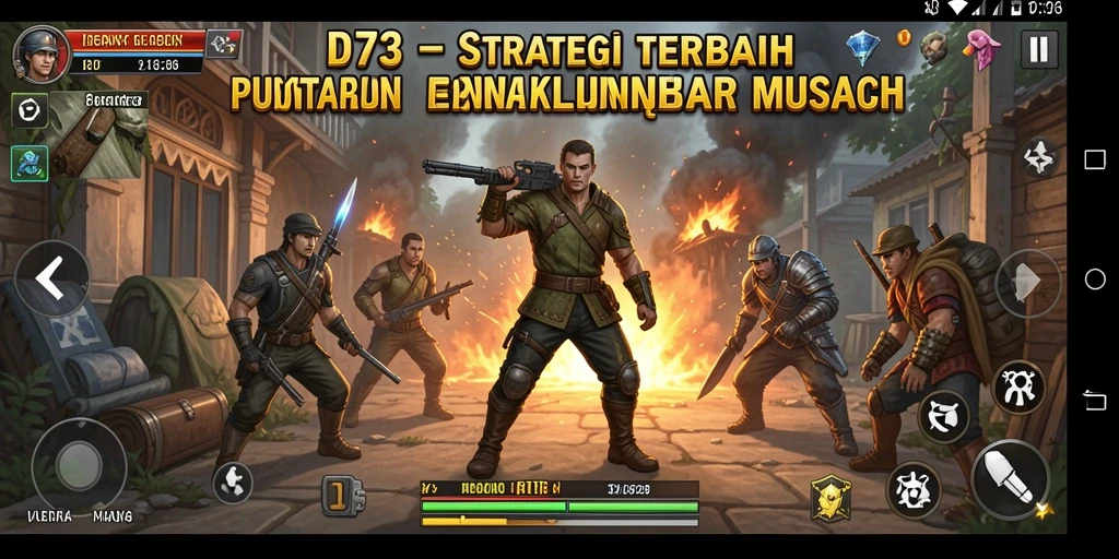 Tangkapan layar menarik dari gameplay penuh strategi D73.