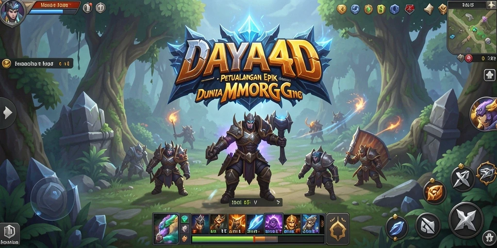 Tangkapan layar dari gameplay DAYA4D yang menunjukkan pertempuran epik di dunia MMORPG.