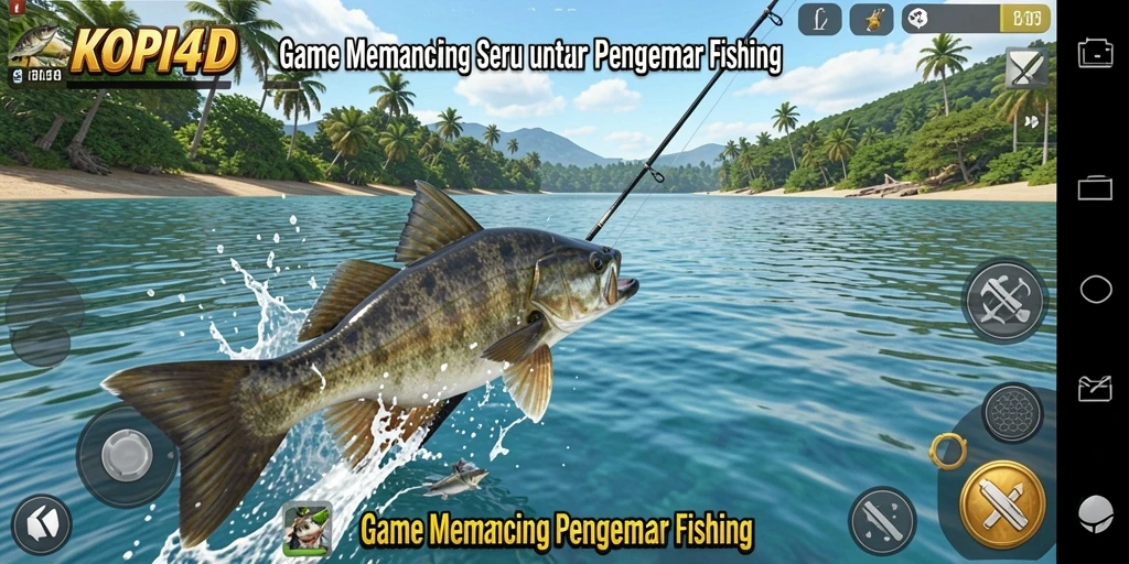 Tampilan menarik gameplay memancing dari KOPI4D.