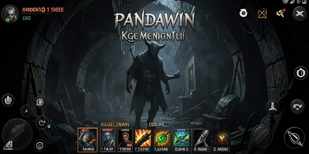 Screenshot menampilkan momen menegangkan dalam gameplay PANDAWIN.
