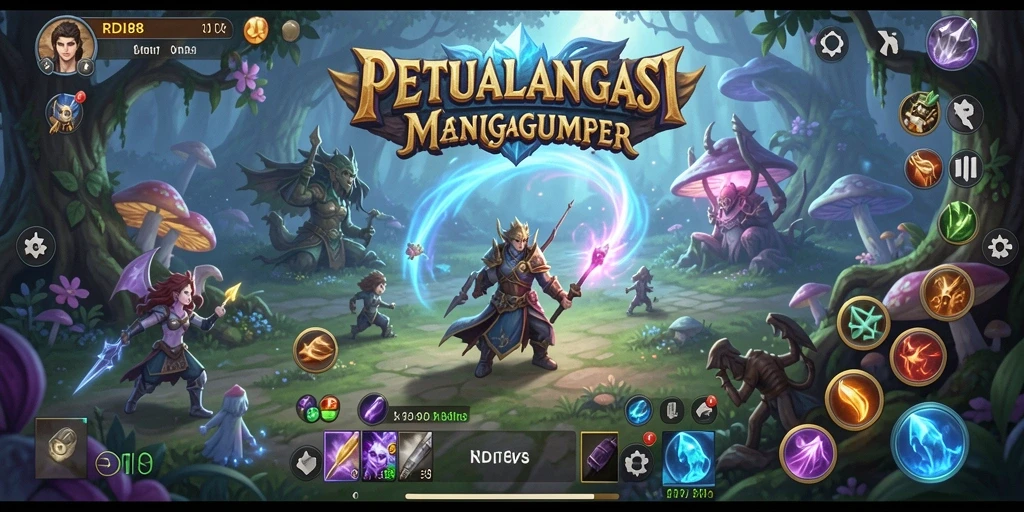 Tampilan gameplay RDI88 yang penuh aksi dan strategi dalam pertempuran RPG.
