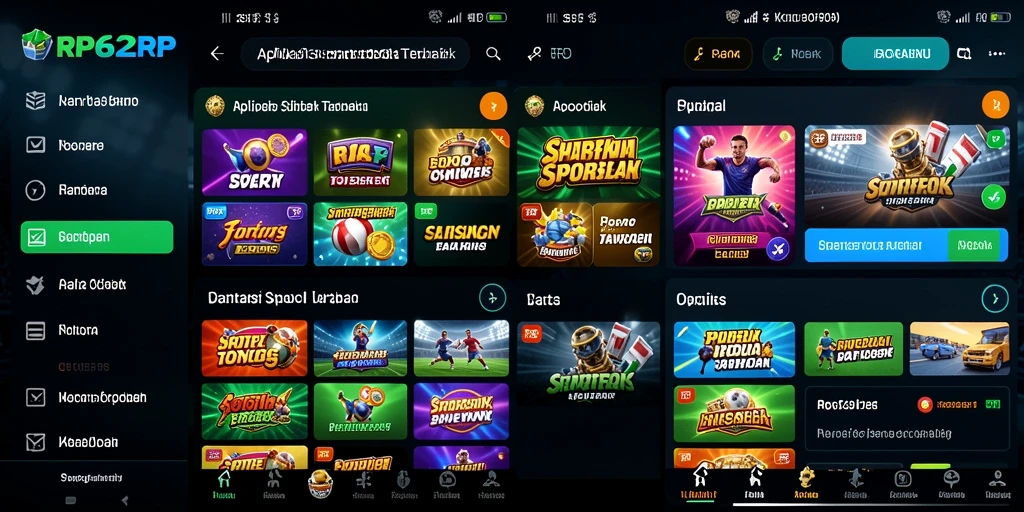 Tampilan gameplay interaktif RP62RP dengan berbagai opsi taruhan.