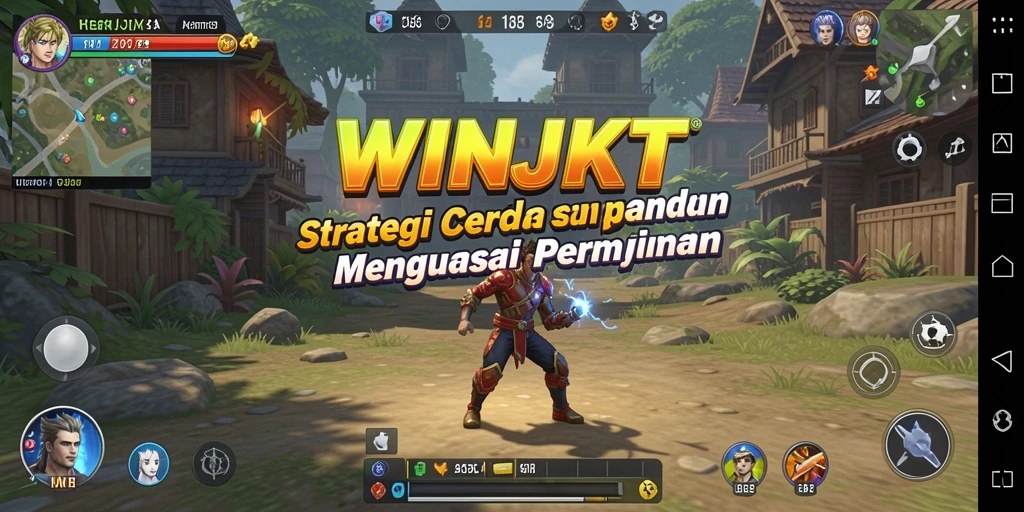 Screenshot gameplay WINJKT menunjukkan strategi tatap muka yang menegangkan.